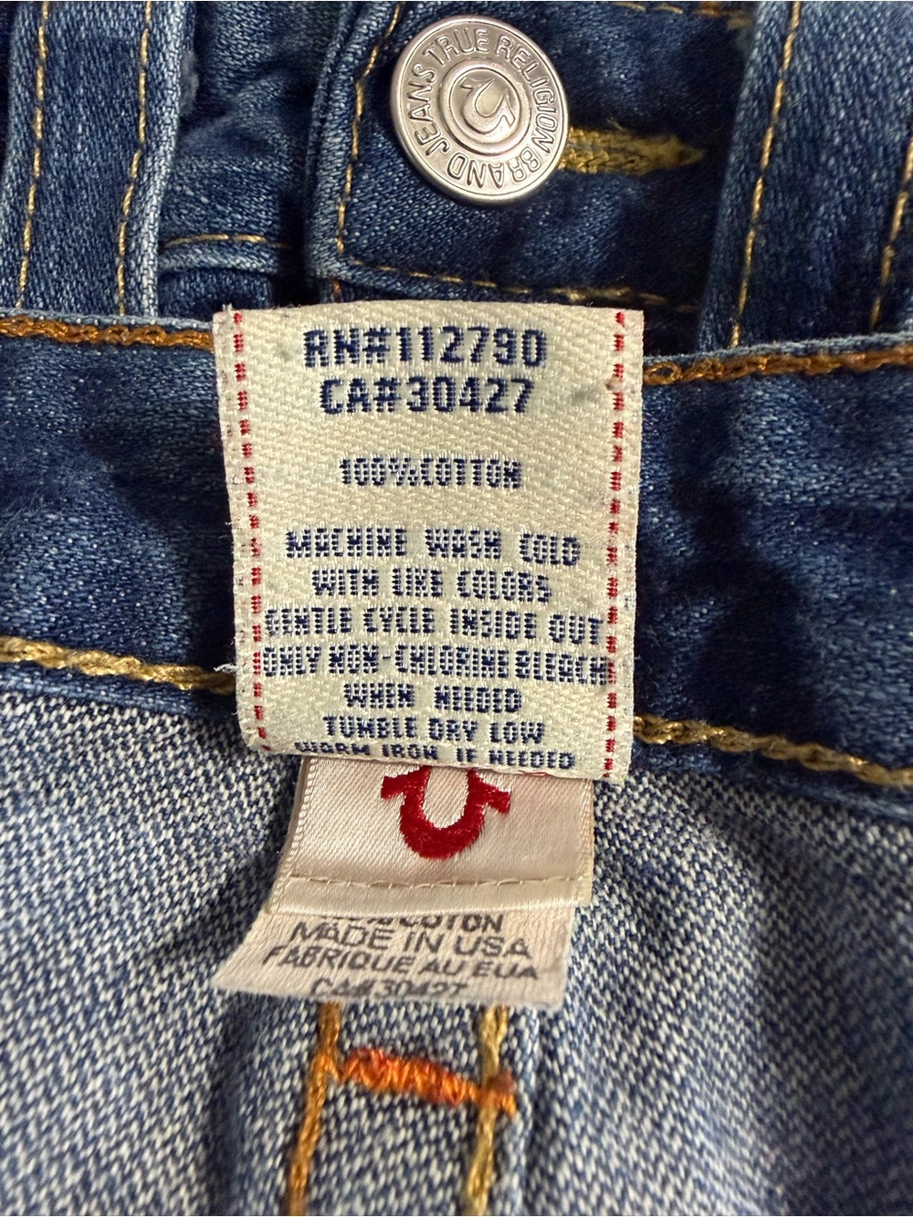 Vintage True Religion "Bobby" Ultra Low Rise Jeans - Size 25 - Picture 13 of 14